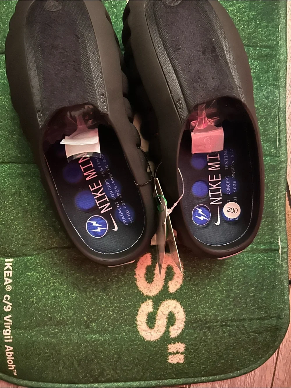 Men's Nike Mind 001 Fragment Black Slip-On Pregame- Waterproof Comfort